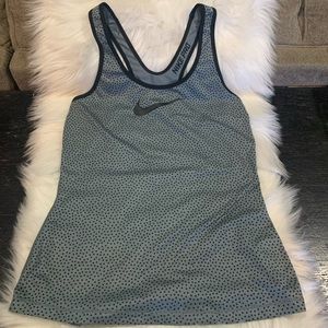 Nike Pro M Gray w/Black Dots Racerback Sports Tank